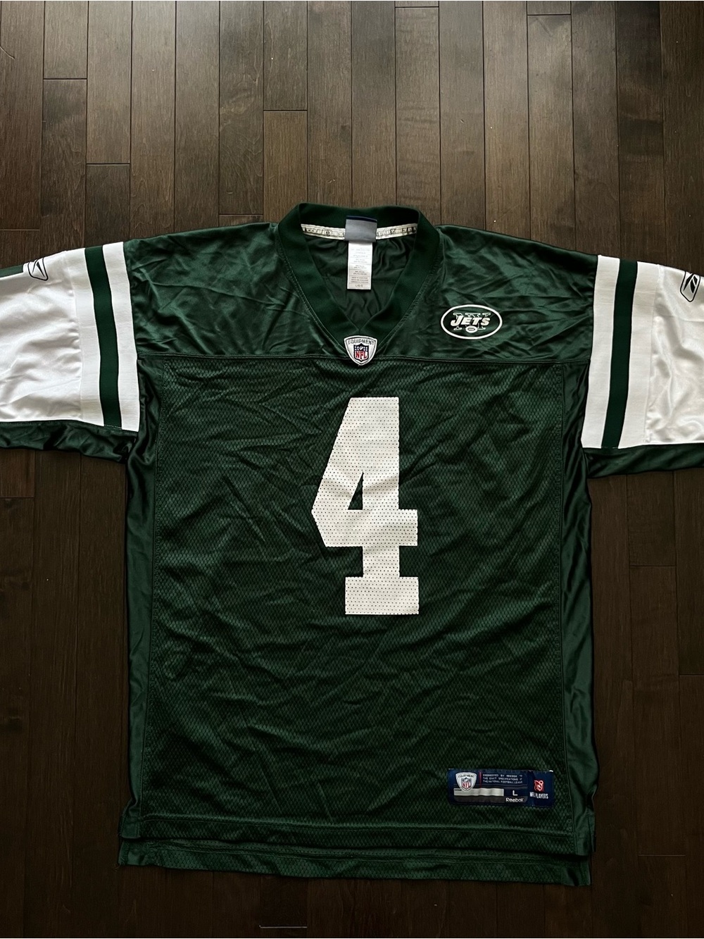 Vintage New York Jets Brett Favre Jersey Reebok Green